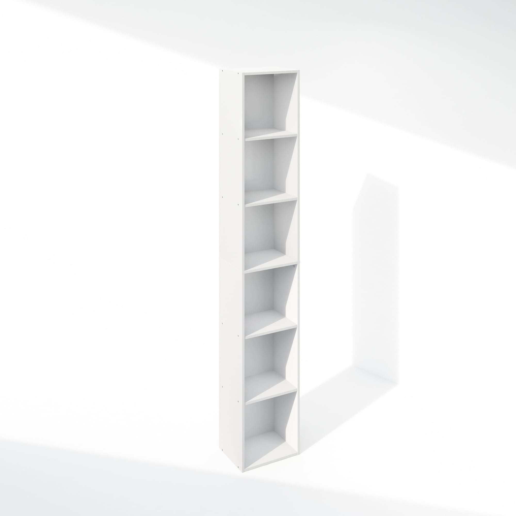 Furinno Luder 6-Tier Multipurpose Clothing & Closet Storage Organizer Shelf, White