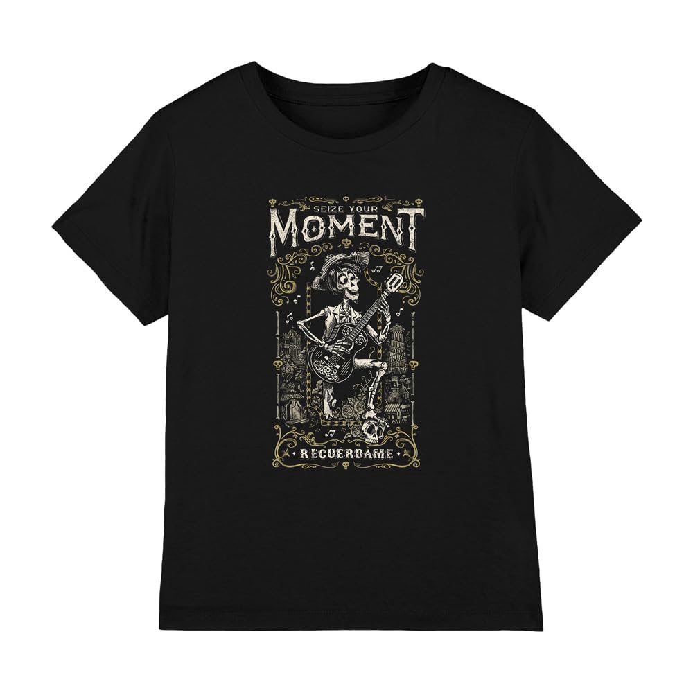 Coco Hector Rivera Seize Your Moment Recuerdame Unisex Kids T Shirt, Black, 5-6 Years