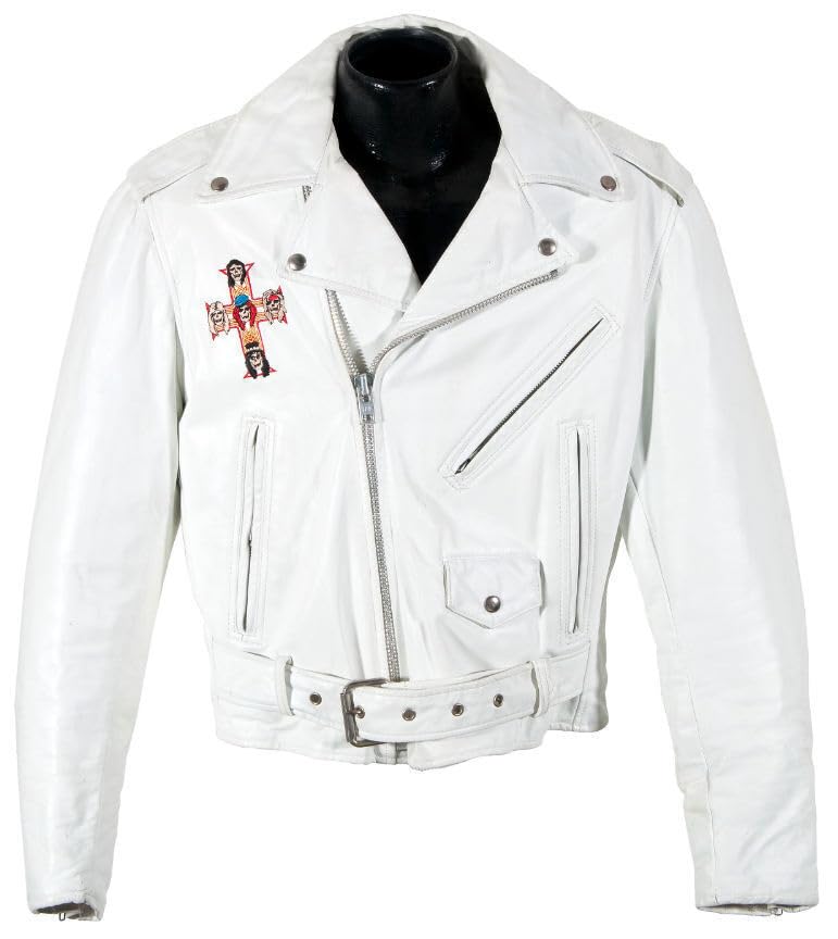 Paradise Gun Axl Roze White Lambskin Leather Jacket4