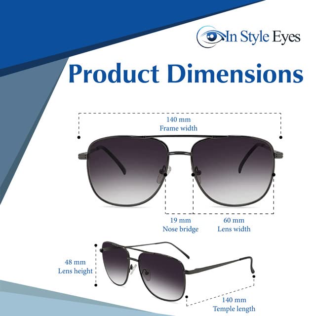 In Style Eyes Just Chillin' Full Reader Sunglasses, Non-Bifocal Aviator Sunglasses - Wired Metal Frame - Non-Polarized Lens4