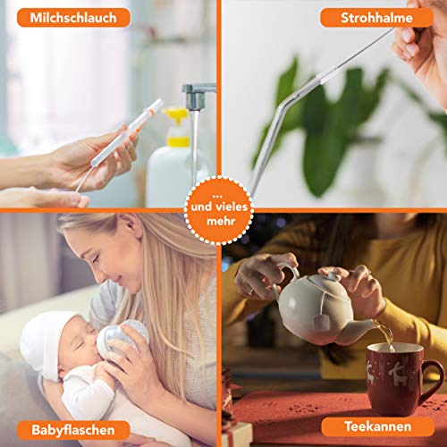 fancility® Version 2.0 Reinigungsbürste für Kaffeevollautomat 4er-Set (u.a. für DeLonghi) kleine & schmale Milch… – Bild 5