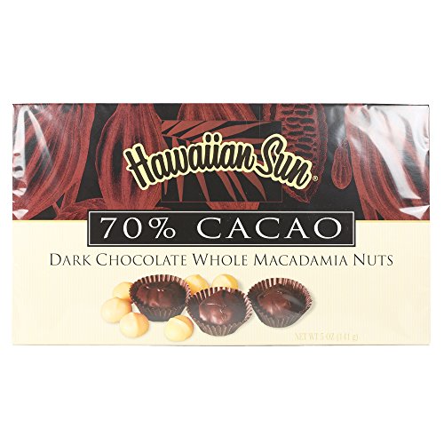 Hawaiian Sun 70% Cacao Dark Chocolate Whole Macadamia Nuts - 5 oz image 3