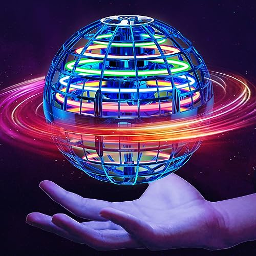 Ivtivfu Flying Orb Ball Toys (Blue 2026) 360 Hover Ball Boomerang Flying Orb Magic Flying Spinner Mini Drone Boys Girls Toys Cool Stuff Gifts for Kids Aged 6 7 8 9 10 11 12 Year