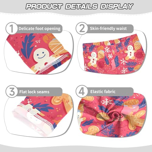 Gingerbread Cookies Kids Baby Girls Basic Leggings Casual Full Length Leg Yoga Pants Running3
