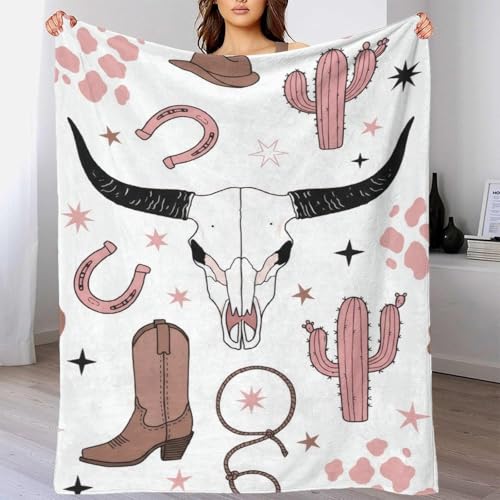 Couverture western 150x200 cm plaid cowboy microfibre - 4