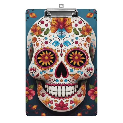 Porte-bloc acrylique A4 fournitures de bureau tête de mort 32cm