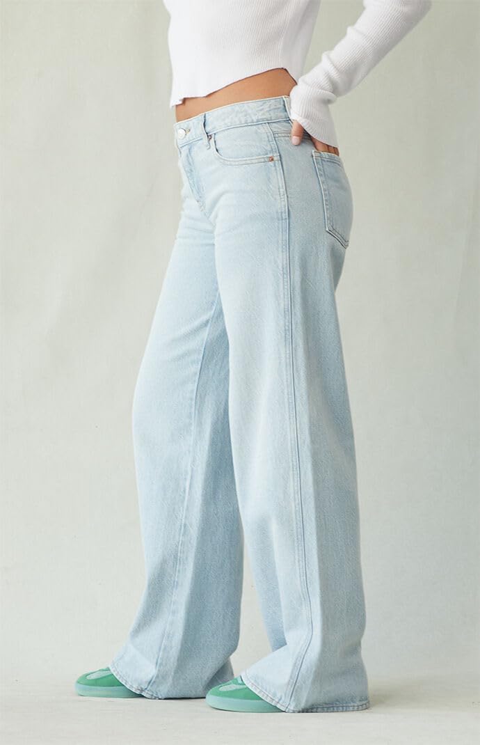 PacSun Women's Casey Low Rise Baggy Jeans Light Indigo Wash
