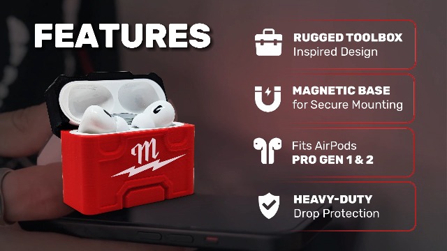 Amazon.com: AirPod Pro 1 & 2 Case for Milwaukee Packout – Durable