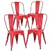 Poly and Bark Trattoria Side Chair in Red (Set of 4)