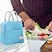 Sac à déjeuner réutilisable pour la plage, le déjeuner, la plage, le bureau, l'école, le isotherme, les repas, les repas, les repas, les repas en bambou (bleu ciel, taille unique)
