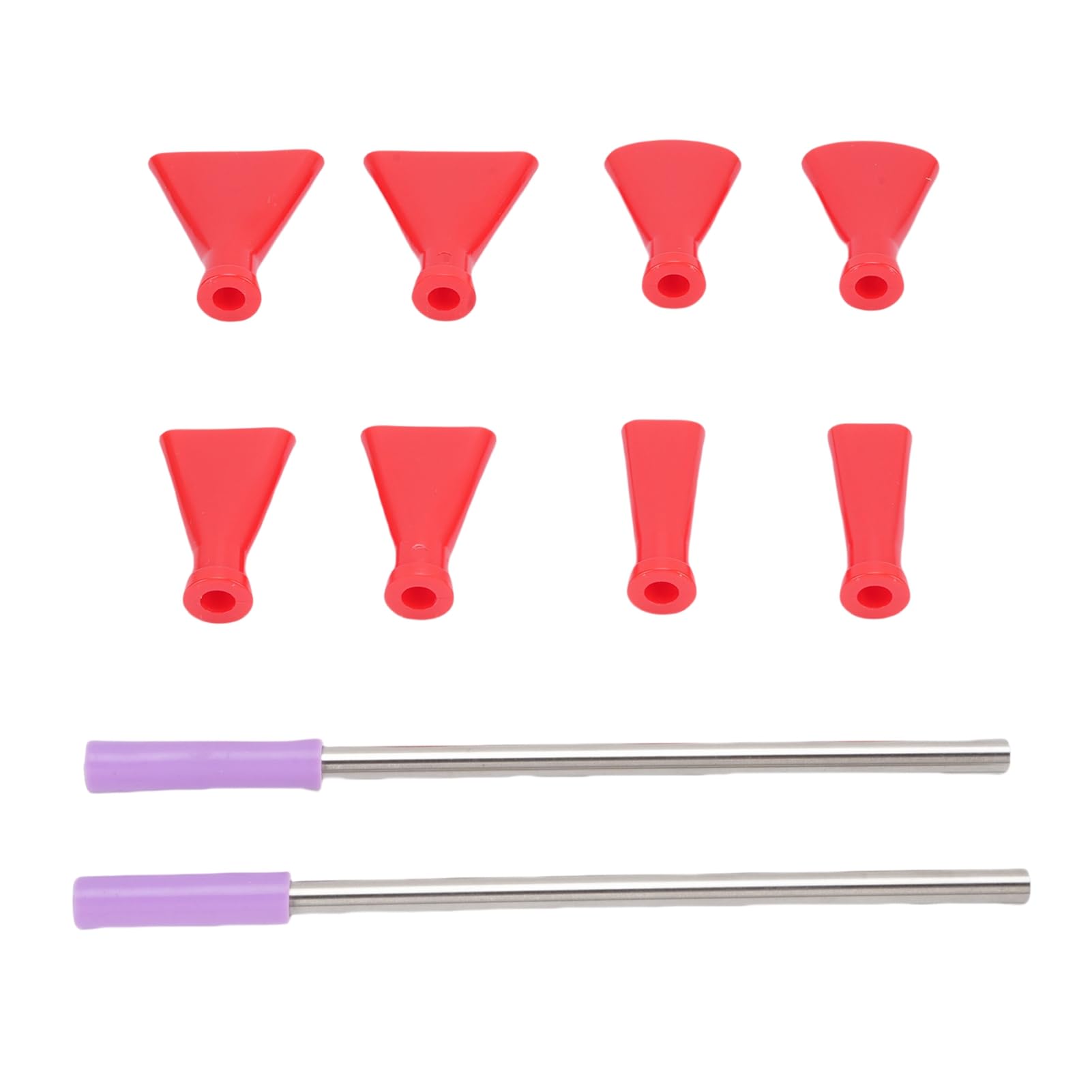 AUNMAS Buse de soufflage en acier inoxydable, Outils d'art fluide pour peinture acrylique à verser, Matériaux résistants plastique et acier, Ensemble complet 8 buses 2 pailles