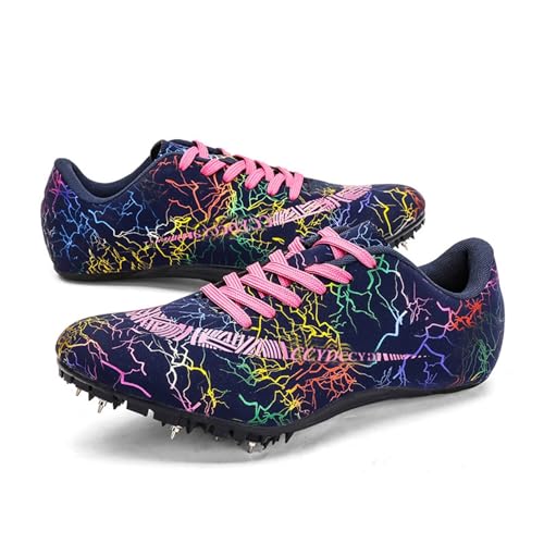 Image of Men's Track Spike Shoes Lightweight Breathable Running Sneakers for Distance Sprinting Athletic Training Jumping Track and Field Suitable for Women and Girls