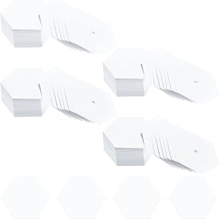 200 Count English Paper Hexagon Shapes Templates Hexagon Piecing Paper for Quilting White Paper Quilting Templates with Hole for Sewing Supplies(2 Inch)