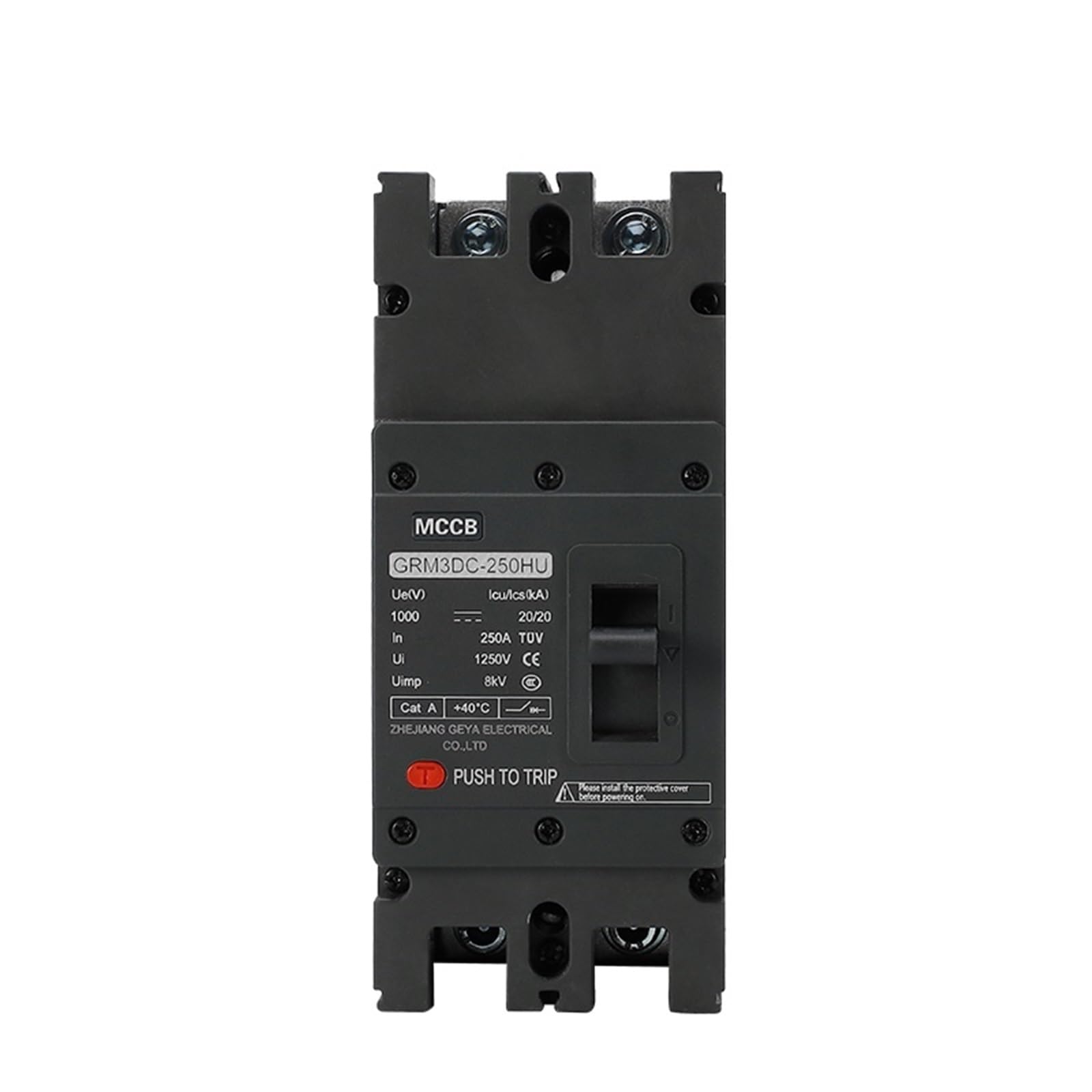 YFHGULBTK GRM3DC 2P 1000V Ture MCCB Solar Molded Case Circuit Breaker Overload Protection Switch for Photovoltaic PV(320A)
