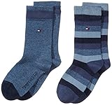 Tommy Hilfiger Unisex Kinder Basic Stripe Socken, Jeans, 35/38 (2er Pack)