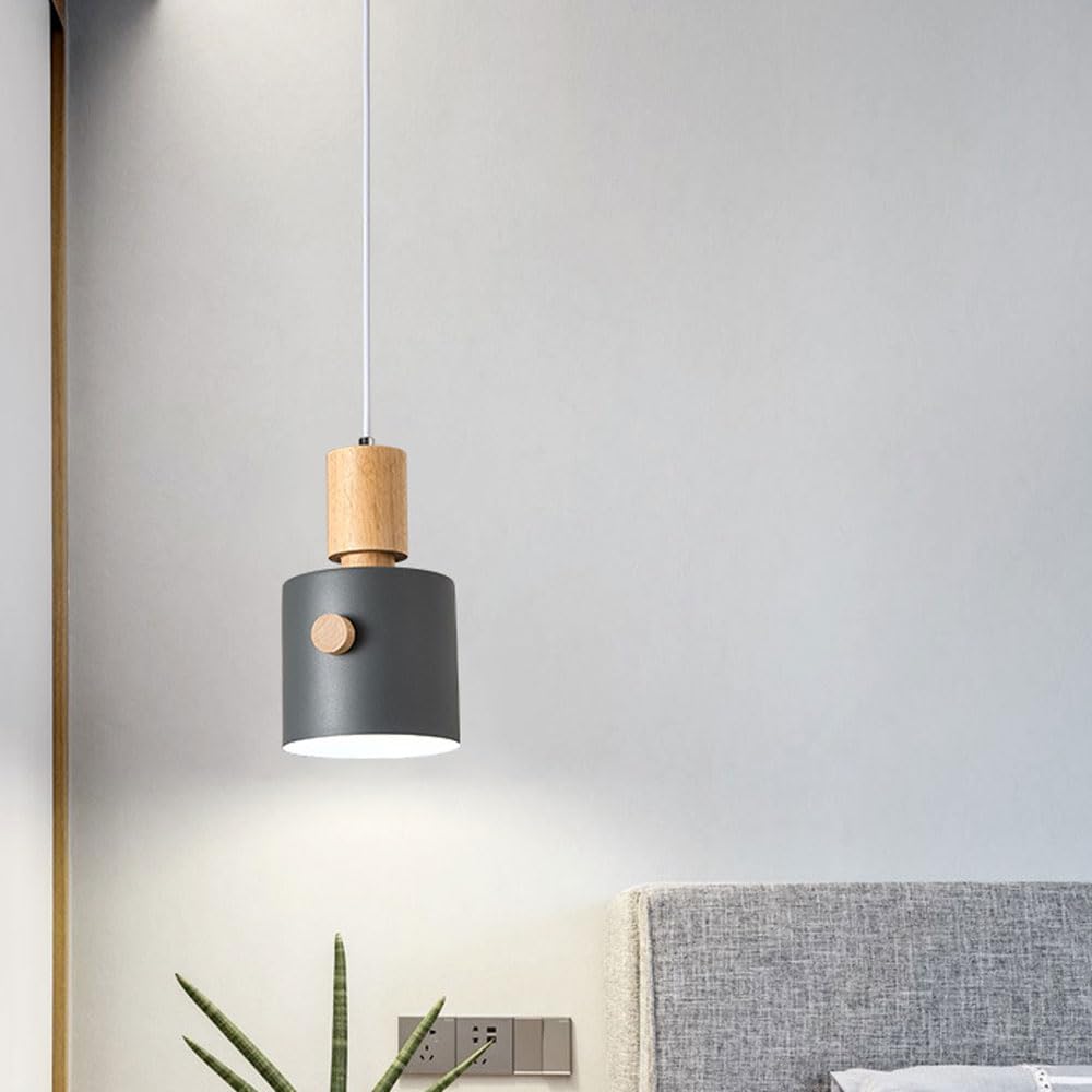 E27 Base Ceiling Lamp, Nordic Style Iron Pendant Creative And Personalized Hanging Light Lampshade, Flush Mount Single Head Chandelier, Balcony Restaurant Decoration Lighting Fixtu(White)
