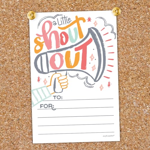Fun-Shout-Out-Cards-For-Employees-Office-Staff-Teachers-and-Students-Appreciation-and-Recognition-Reward-Cards-For-School-or-Work-Bulletin-Board-50-Count