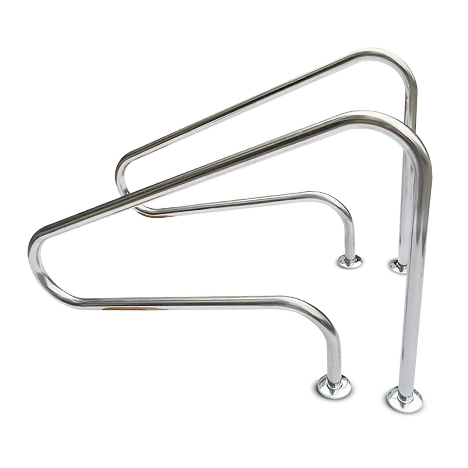 Pool Rail Pool Handrail,Swimming Pool Stair Rail,304 Stainless Steel Pool Rail,with Quick Installation Base,250 Lbs Load Capacity,for Indoor Outdoor Swimming Pool Water Park