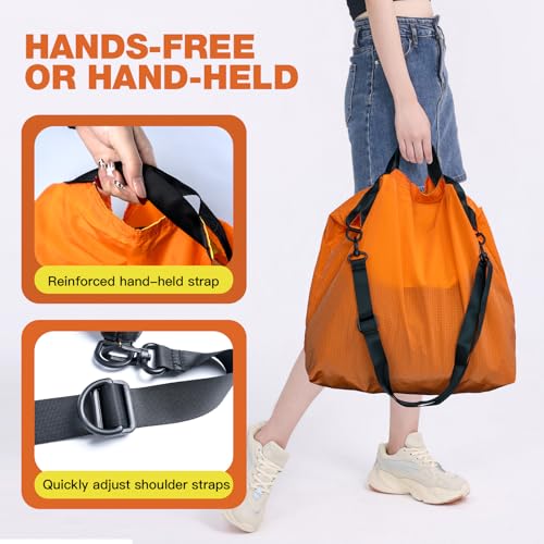 Lightweight Foldable Nylon Crossbody Bag,Stylish Compact Polyester Packable Totes3