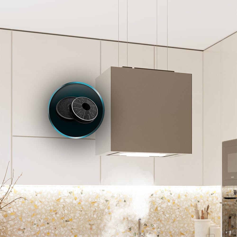 Cecotec Bolero Flux Cct 448000 Insel-Dunstabzugshaube 44 cm 800 m³/h 210 W A++ Grau