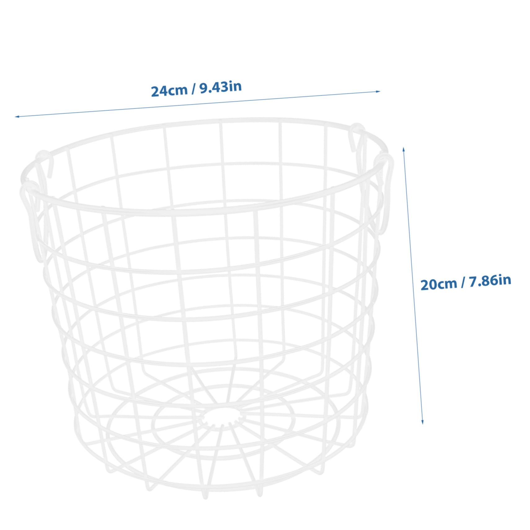 Cabilock Iron Wire Storage Basket with Handle Versatile Sundries Container for Home Organization Elegant Woven Design Iron Construction for Bathroom and Desktop Use