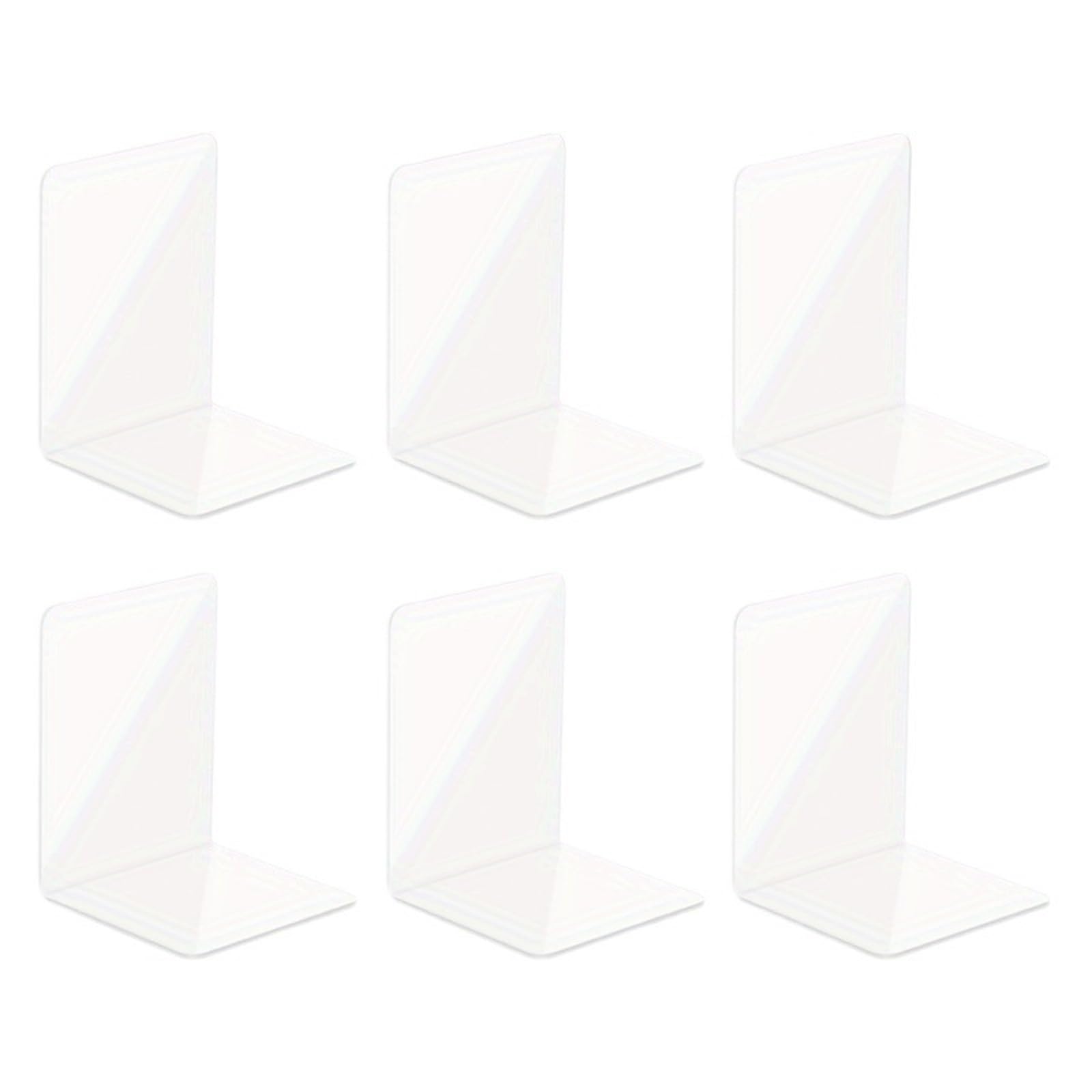 Bookends 4/6/8pcs Clear Display Stands - Modern Desktop Bookends For Home(6Pcs)