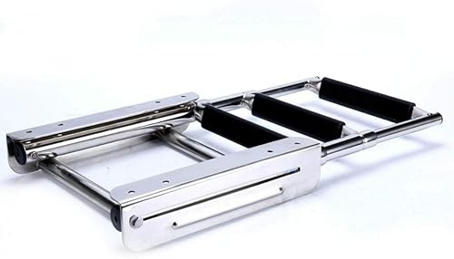 Miniatura 6 de Marinebaby 34 escalones debajo de la plataforma de la diapositiva del soporte de la escalera de embarque del barco, escalera marina telescópica del