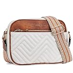 BOSTANTEN Quilted Crossbody Bags for Women Vegan Leather Purses Small Shoulder Handbags with Wide Strap