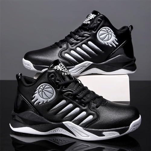 Men's High Top Basketball Shoes Anti Slip Wear-Resistant Cushioned Rebound Outdoor Sports Training Shoes2
