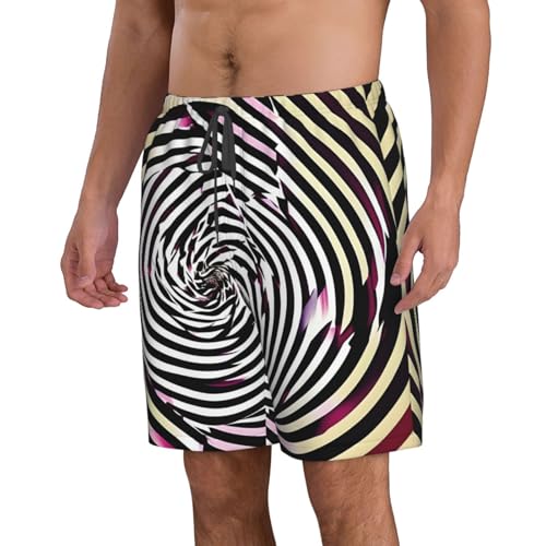 Spiral Optical Illusion GIF Print Stylish Beach Shorts Swim Trunks Lightweight Breathable Summer Outdoor Activities2