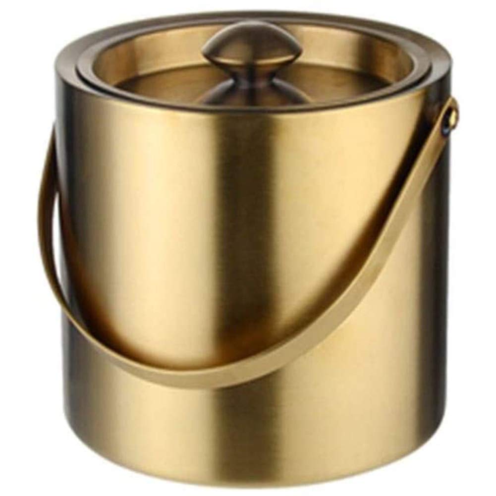 Cubitera térmica de Acero Inoxidable de 2/3 litros con Tapa sellada y Pinzas, Ideal para Fiestas.