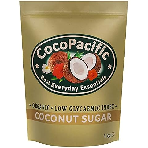 CocoPacific Organic Coconut Sugar 1kg I Unrefined Natural Sweetener I Cane Sugar Alternative for Coffee, Tea, Baking and Cooking I Low Glycaemic Index Sugar Substitute I 100% Pure and Non-GMO Cover