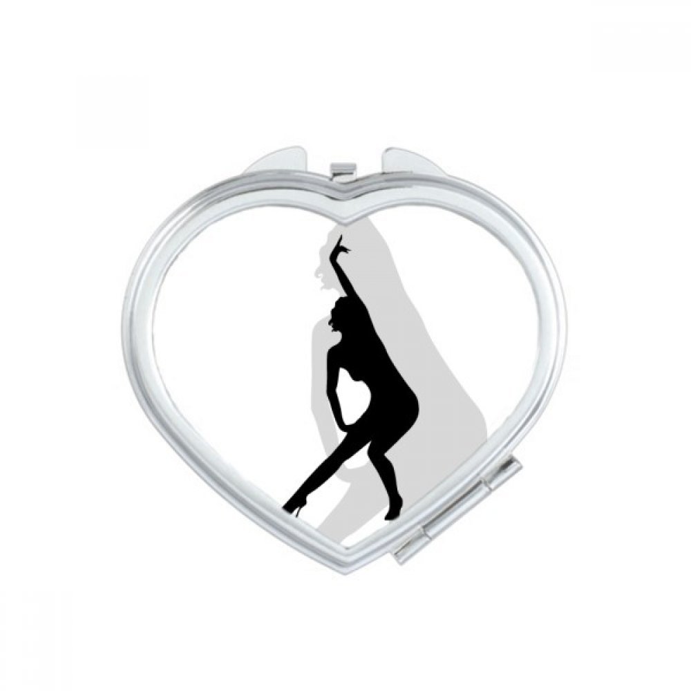 Miroir compact maquillage portable de poche DIYthinker imprimé yoga multicolore