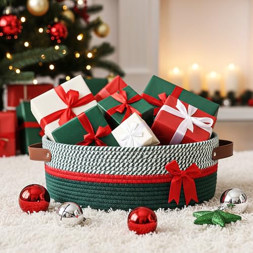 Image of Colingmill 2026 Graduation Large Woven Basket for Gifts Empty Set with Gift Bags and Ribbon Gift Baskets and Wrapping Set Storage 14 inchx 10 inchx 5.5 inch Decorative Box for Class of 2026 Graduation(Green)