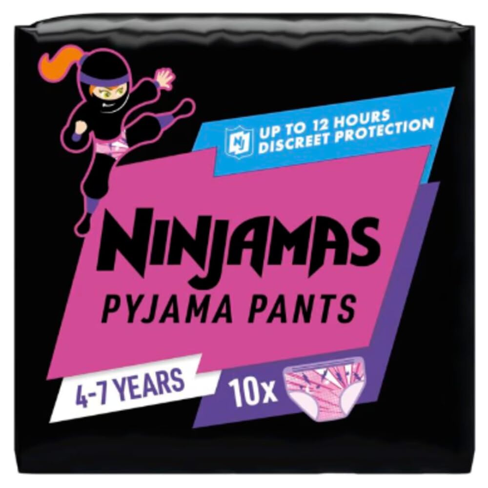 Pampers Ninjamas Pyjama Pants Pyjama Nappy Pants 17-30 Kg Hearts 10 Pc
