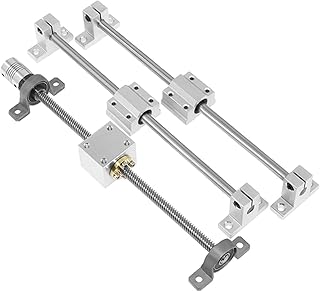 3D Printer Parts Guide Rail Optical Axis -T8 Lead Screw 200-500mm +Optical axis +KP08 Bearing Bracket +Housing Mounting Bracket (Color : Type A, Size : 600mm)