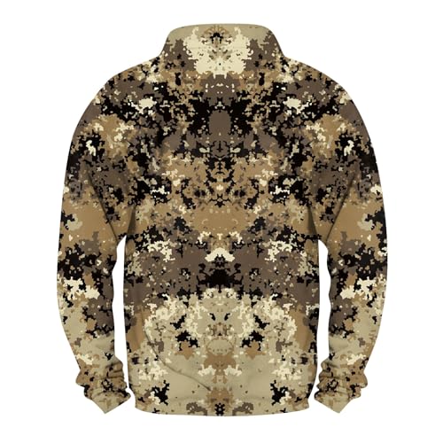 Men’s Hunting Shirts Camo Sweatshirts for Men Long Sleeve Button Down Pullover Fishing Hoodie Shirt Stylish Tops3