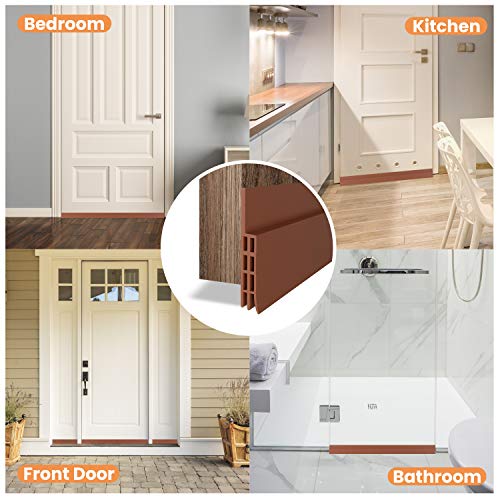 Door Sweep, Ohuhu Weather Stripping for Doors, Door Draft Stopper, Door Seal Strip, Door Insulator for Bottom of Doors Soundproof Wind Blocker, 39