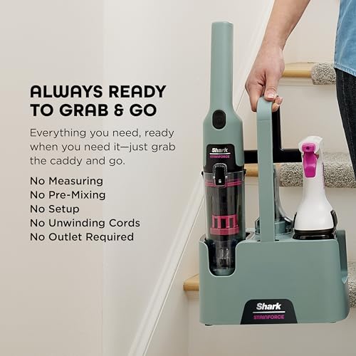 Image of Shark StainForce Cordless Spot Cleaner, Dual-Activated Easy Spray Formula, OXY-Powered Stain Cleaning, Indoor + Outdoor, Carpets, Upholstery, Car Seats & Stairs, Pet Urine & Odor Remover, HX101
