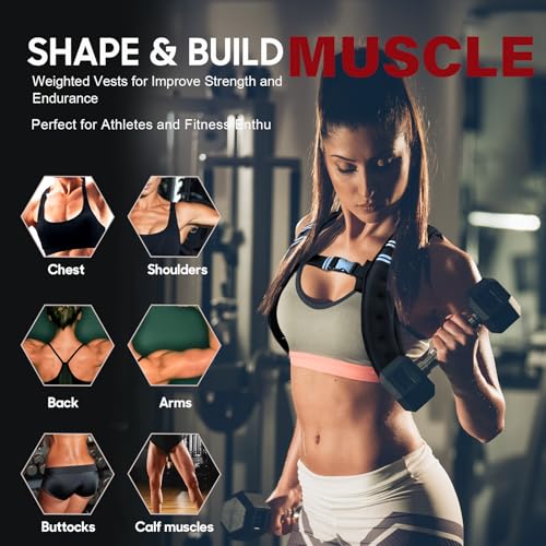 Image of Weighted Vest 6LB | 35LBS - Body Weight Vests Adjustable with Ironsand /Iron Block, for Walking, Strength Training, Running, Jogging, Functional Training, Bodyweight Training,for Man and Women