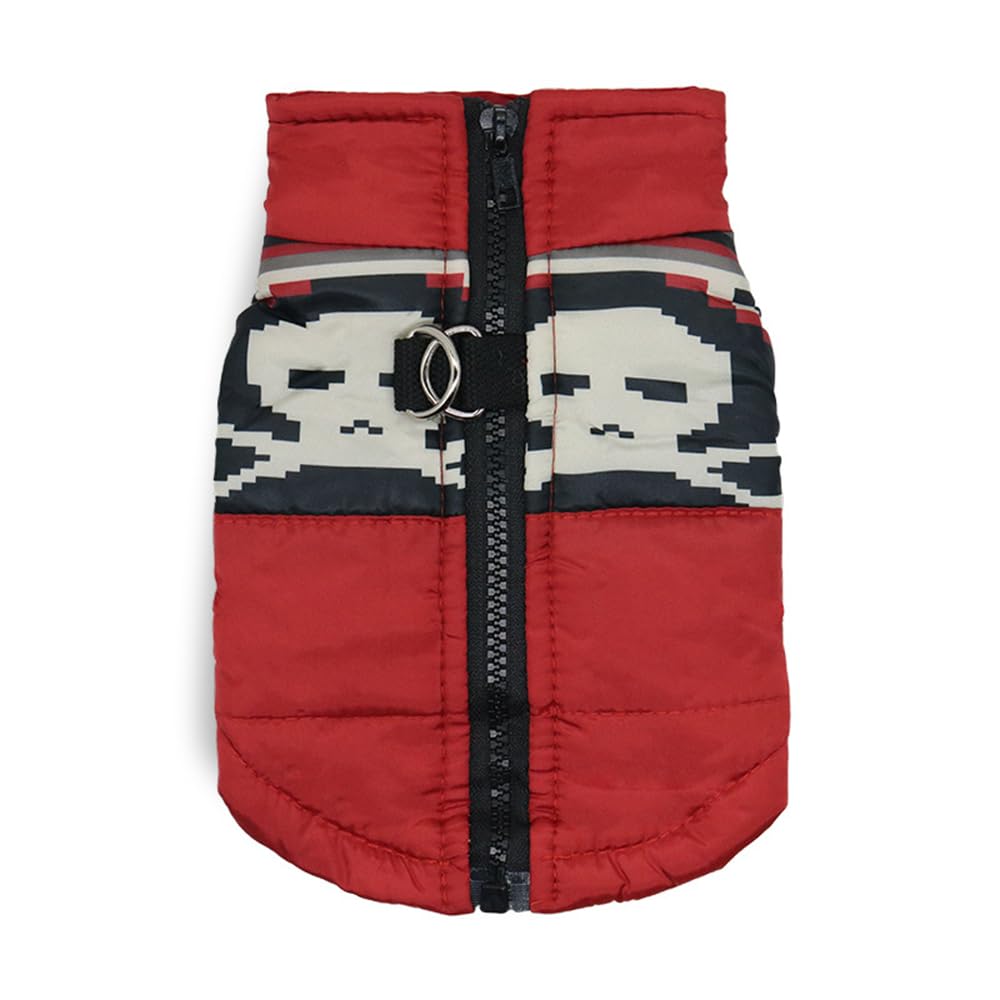 FANSU Dog Coats Waterproof, Winter Warm Dog Jacket Vest Pet Clothes for Cold Weather, Camouflage Dogs Jackets for Small Medium Large Dogs (XS,Red)