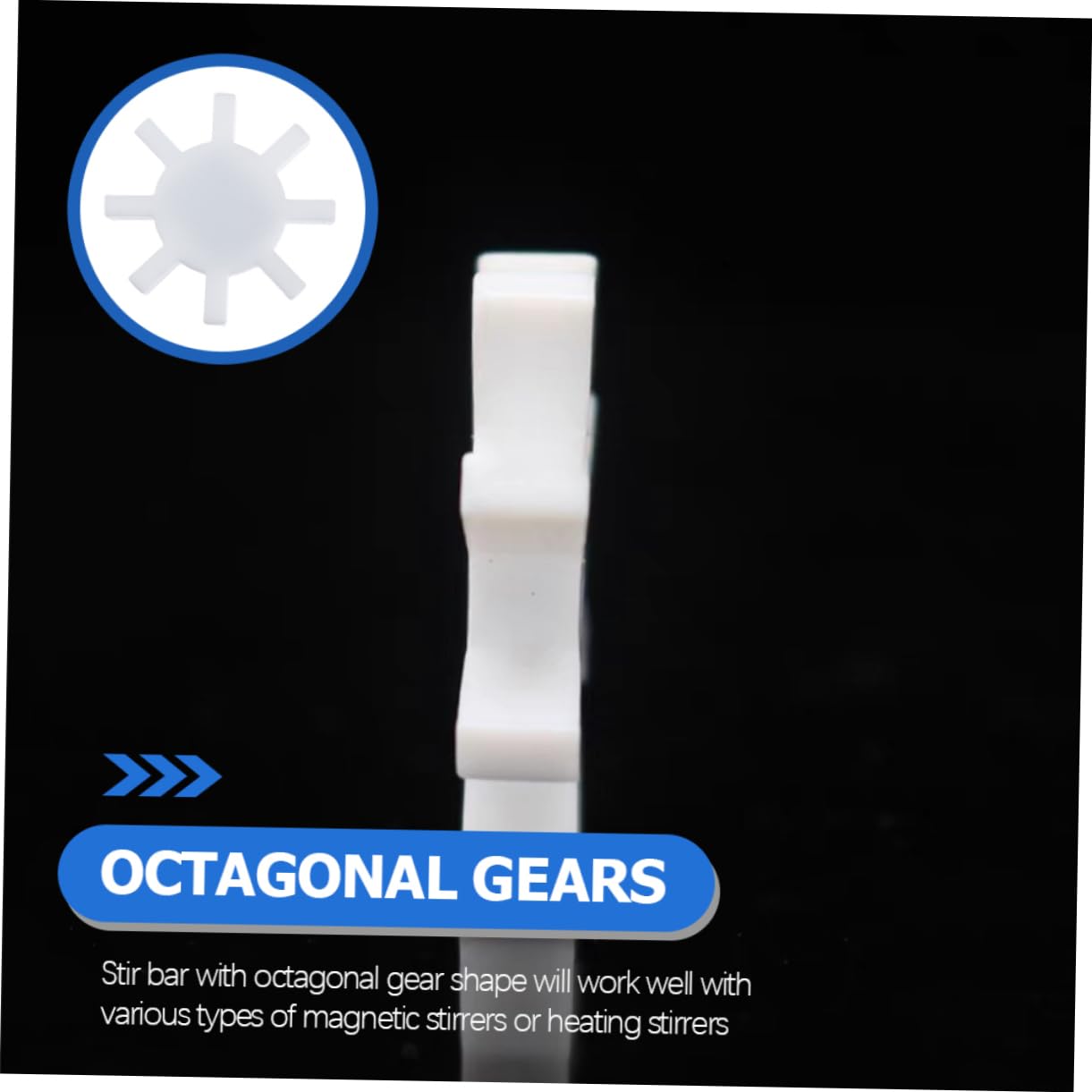 Alipis 5 Set Barra Agitazione Magnetica Ptfe Forma Ingranaggio Resistente Alte Temperature E Solventi Per Laboratori E Ricerca Scientifica 2 Pezzi*5