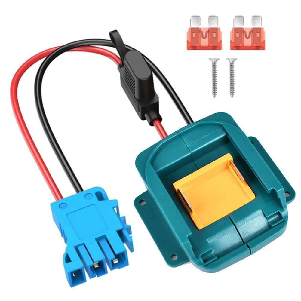 BPQiang Power Wheel Adapter for 18V Battery with Wire Harness Connector & Fuse Peg-Perego 12 Volt