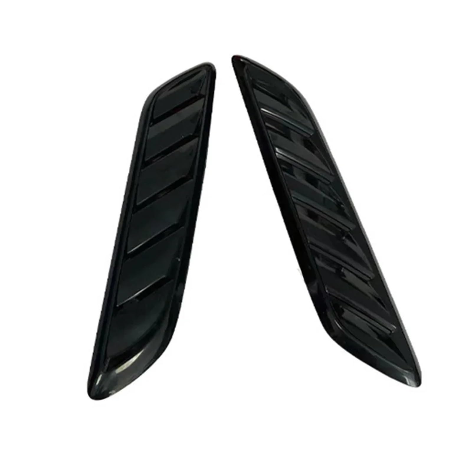 Bonnet Vent Hood Flow Intake Cover 2PCS Car Universal Hood ABS Cooling Vents Body Sticker Carbon Fiber Style Hood Vents Modification Accessories(Black)