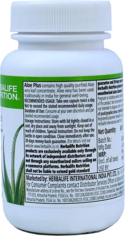 Aloe Plus Capsules - 60 for Better digestion Plant-Based Protein (60 Tablets)