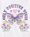 The Children's Place,Female,Assorted Everyday Short Sleeve Graphic T-Shirts,multipacks,Butterflies/Magic/Positive Vibes 4-Pack,Large