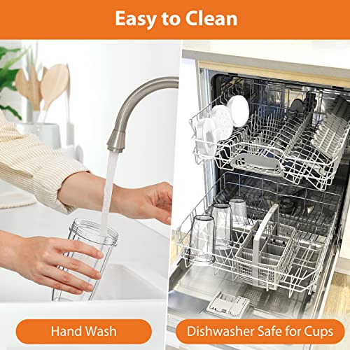 Koios Pro 850W Bullet Personal Blender For Shakes And Smoothies, Protein Drinks, 11 Pieces Set Blender For Kitchen Baby Food With Ultra Smooth 6-Edge Blade, Coffee Grinder For Beans, Nuts, Spices, 2X17 Oz + 10 Oz Large & Small To-Go Cups, 2 Spout Drinking Lids, Portable Travel Mixer, Bpa Free (White) #TOP6