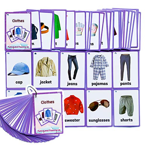 Richardy 34Pcs/Set Clothes Kids Gifts English Flash Cards Pocket Card Educational Learning Baby Toys For Children Pre-Kindergarten #TOP2