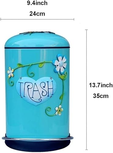 Miniatura 4 de Botes de basura con pedal silencioso con cubo interior extraíble para sala de estar, dormitorio, habitación de los niños, cocina (color rosado)