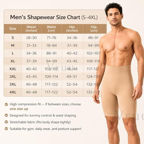 Image of Tummy Tucker Men Shapewear Body Shaper for Men's Body Men's Seamless Shaper Slimming Trunk Underwear Body Shaper for Men Tummy Control